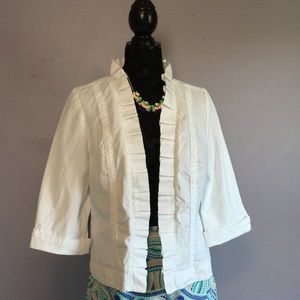 Cj banks White Ruffled Jacket
